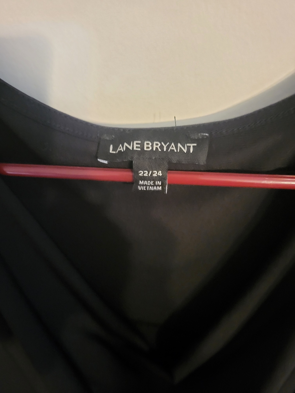 Lane Bryant 22 24 Black V-Neck Dress/Top